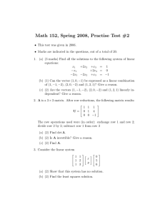Math 152, Spring 2008, Practise Test #2