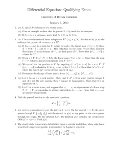 Differential Equations Qualifying Exam University of British Columbia January 5, 2013