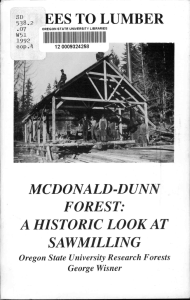 EES TO LUMBER FOREST: MCDONALD-DUNN A HISTORIC LOOK AT