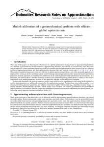 Model calibration of a geomechanical problem with efficient global optimization