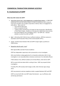 D. Involvement of CDPP COMMERCIAL TRANSACTIONS SEMINAR 16/9/2014