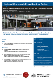 National Commercial Law Seminar Series  Tuesday 18 March 2014