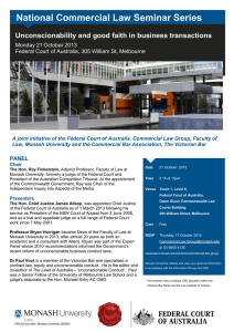 National Commercial Law Seminar Series Monday 21 October 2013