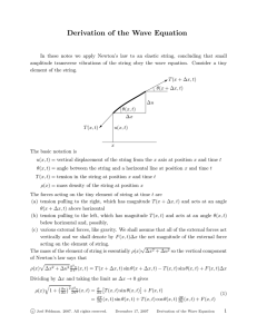 Derivation of the Wave Equation
