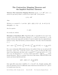 The Contraction Mapping Theorem and the Implicit Function Theorem