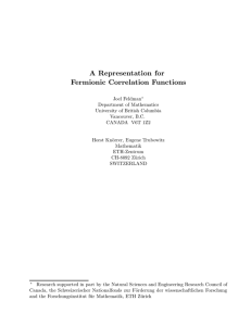 A Representation for Fermionic Correlation Functions