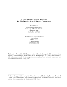 Asymmetric Fermi Surfaces for Magnetic Schr¨ odinger Operators