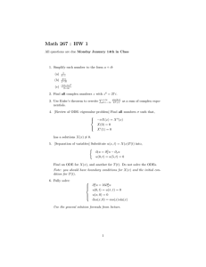 Math 267 : HW 1