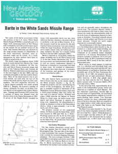 Barite in the White Sands Missile