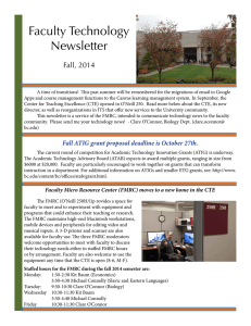 Faculty Technology Newsletter Fall, 2014
