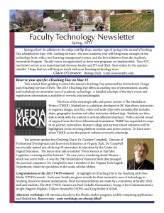 Faculty Technology Newsletter Spring, 2013