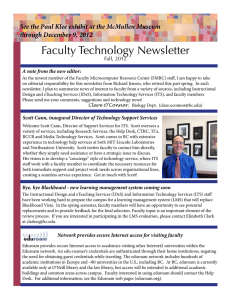 Faculty Technology Newsletter through December 9, 2012 Fall, 2012