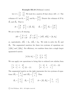 (Feldman’s notes) Example III.19  1 1