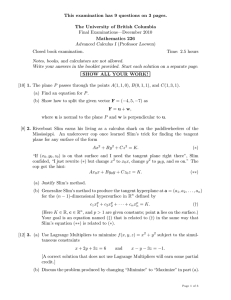 This examination has 9 questions on 3 pages. Final Examinations—December 2010