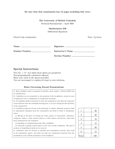 Be sure that this examination has 13 pages including this... The University of British Columbia Sessional Examinations - April 2008