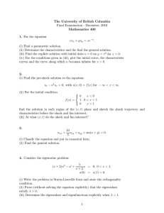 The University of British Columbia Final Examination - December, 2010 Mathematics 400 1.