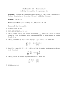 Mathematics 331 – Homework #3