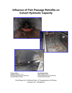 Influence of Fish Passage Retrofits on Culvert Hydraulic Capacity