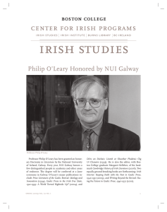 irish studies  center for irish programs Philip O’Leary Honored by NUI Galway