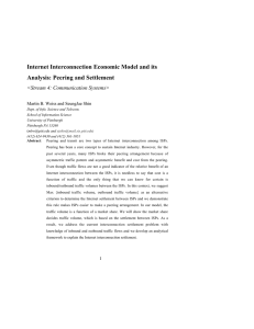 Internet Interconnection Economic Model and its Analysis: Peering and Settlement