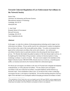 Towards Coherent Regulation of Law Enforcement Surveillance in the Network Society