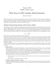 Summer 2013 NSERC USRA Report Work Term at UBC Complex Fluid Laboratory