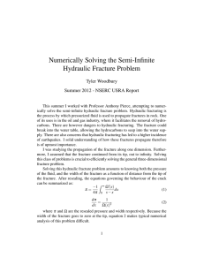 Numerically Solving the Semi-Infinite Hydraulic Fracture Problem Tyler Woodbury