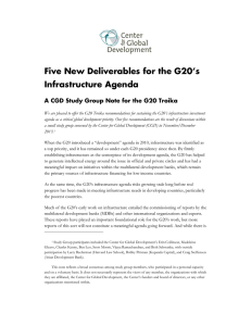 Five New Deliverables for the G20’s Infrastructure Agenda