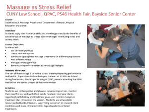 Massage as Stress Relief