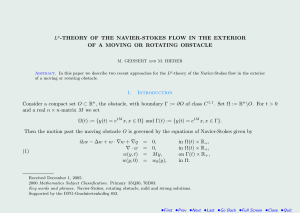 L -THEORY OF THE NAVIER-STOKES FLOW IN THE EXTERIOR