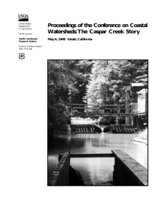 Proceedings of the Conference on Coastal Watersheds: The Caspar Creek Story
