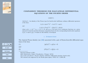 COMPARISON THEOREMS FOR HALF-LINEAR DIFFERENTIAL EQUATIONS OF THE FOURTH ORDER