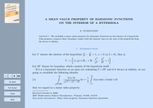 A MEAN VALUE PROPERTY OF HARMONIC FUNCTIONS