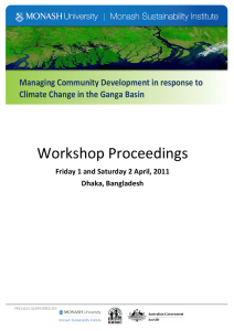 Workshop Proceedings Managing Community Development in response to