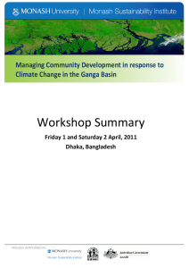 Workshop Summary Managing Community Development in response to