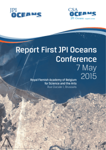 Report First JPI Oceans Conference 7 May 2015