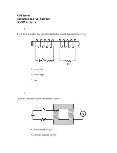 CPS lesson Induction and AC Circuits ANSWER KEY