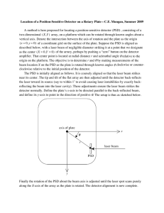 Location of a Position-Sensitive Detector on a Rotary Plate—C.E. Mungan,...  A method is here proposed for locating a position-sensitive detector... X