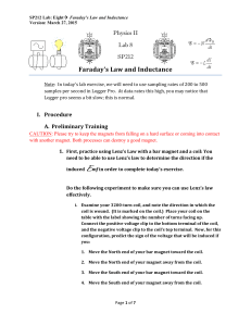 Faraday’s	Law	and	Inductance  Physics II Lab 8