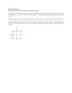 SP 212 Worksheet Lesson 10: Ch. 24.6-24.8, Electric potential energy