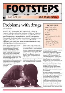 FOOTSTEPS Problems with drugs DRUG REHABILITATION No.23  JUNE 1995