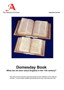 Domesday Book Education Service 