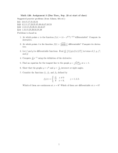 Math 120: Assignment 3 (Due Tues., Sep. 25 at start... Suggested practice problems (from Adams, 6th ed.):
