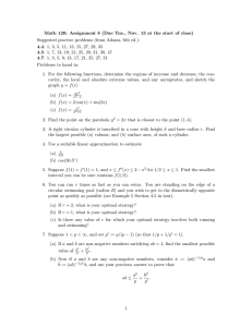 Math 120: Assignment 8 (Due Tue., Nov. 13 at the... Suggested practice problems (from Adams, 6th ed.):