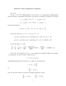 Math 217: Some Assignment 4 Solutions 14.4 # 14: √