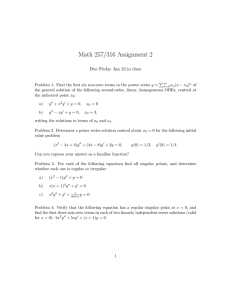 Math 257/316 Assignment 2 Due Friday Jan 23 in class