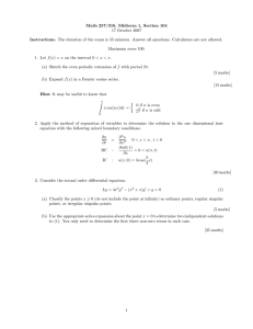 Math 257/316, Midterm 1, Section 104 17 October 2007