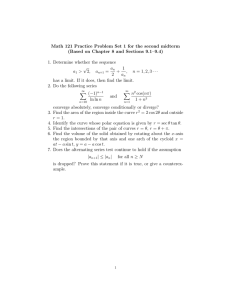 Math 121 Practice Problem Set 1 for the second midterm