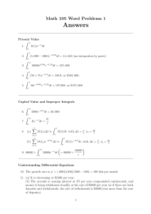 Answers Math 105 Word Problems 1