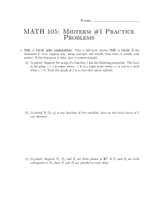 MATH 105: Midterm #1 Practice Problems Name: